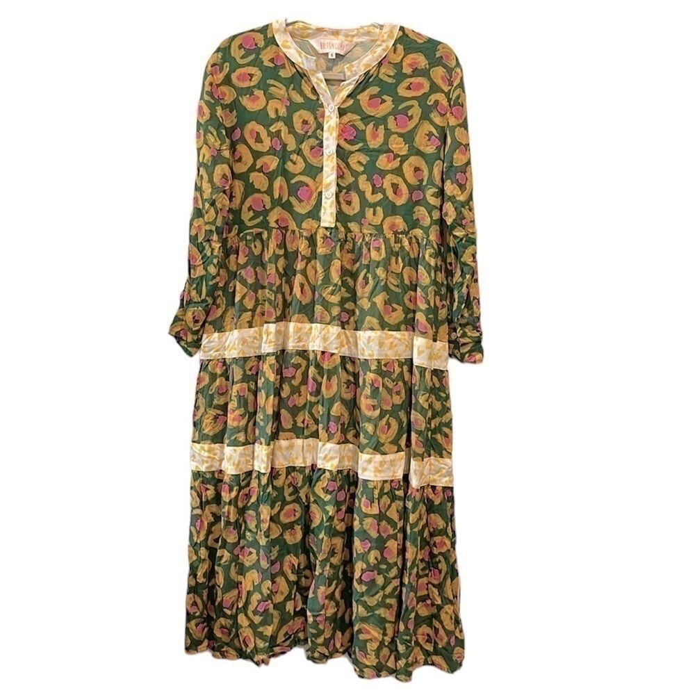 Briton Court Prairie Cottagecore Bohemian Boho MIDI Dress Grandma Friends Small